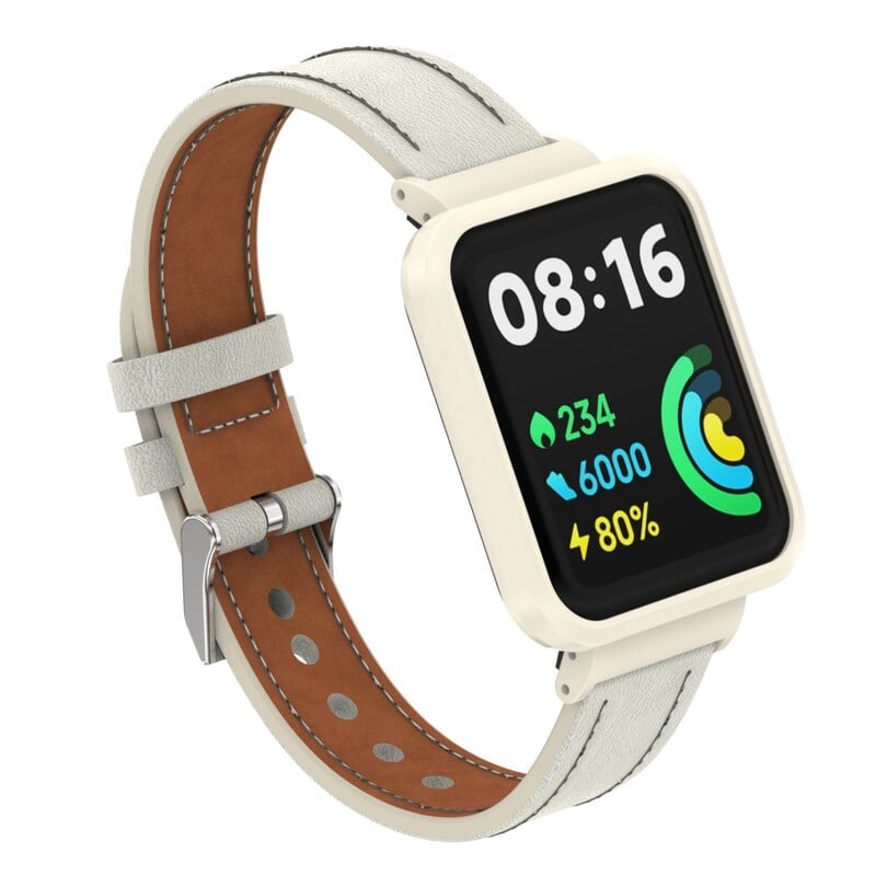 Odgovara za Redmi Watch2 Lite, kožni remen za sat, Redmi Watch 2 međunarodna verzija, metalni okvir, ravni pleteni remen.