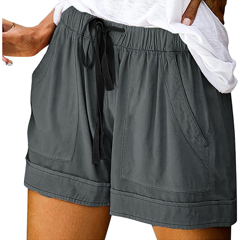 Νέα, καυτά σορτς για το καλοκαίρι του 2023, casual, φαρδιά σορτς με φαρδιά μπατζάκια, ευρωπαϊκά και αμερικανικά γυναικεία σορτς με ψηλή μέση