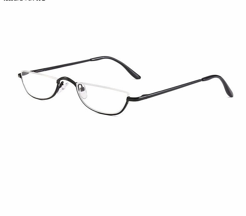 Νέα διασυνοριακά γυαλιά ανάγνωσης με μισό πλαίσιο από σύρμα ψαριού με ειδικό σχήμα, ημικυκλικά μεταλλικά ελατήρια, μοντέρνα γυαλιά ανάγνωσης για ηλικιωμένους