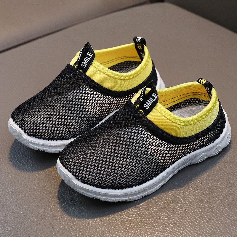 Vaikiški tinkliniai batai, vasariniai sportiniai batai berniukams, tuščiaviduriai kvėpuojantys tinkliniai batai mergaitėms, balti vaikiški batai, laisvalaikio batai kūdikiams