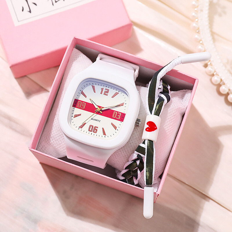 Трансгранична външна търговия, креативен малък квадратен часовник за мъже, реплика, водоустойчив, индивидуален, моден, евтин, студентски, двойни часовници за момичета