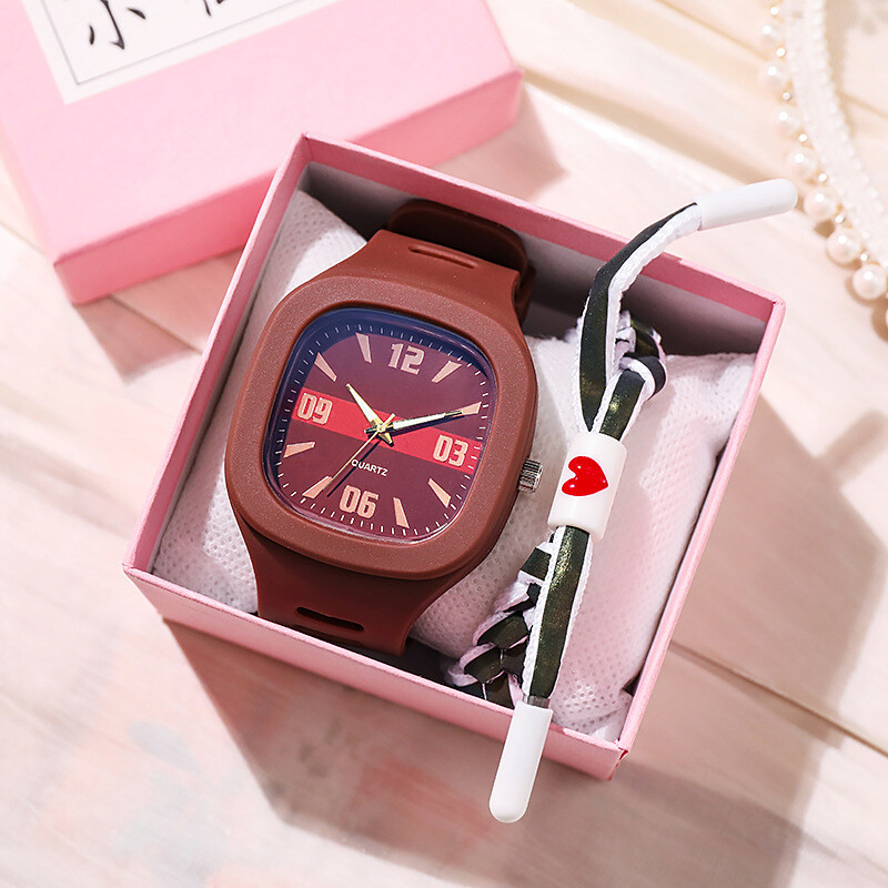 Трансгранична външна търговия, креативен малък квадратен часовник за мъже, реплика, водоустойчив, индивидуален, моден, евтин, студентски, двойни часовници за момичета