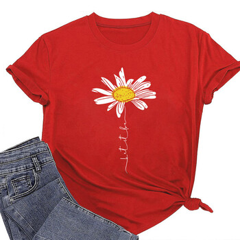 Νέο μπλουζάκι TK LET IT BE DAISY, διαθέσιμο σε διάφορες ευρωπαϊκές και αμερικανικές αγορές, για την άνοιξη-καλοκαίρι, με μικρή στάμπα μαργαρίτας και στρογγυλή λαιμόκοψη, σε άνετη γραμμή.