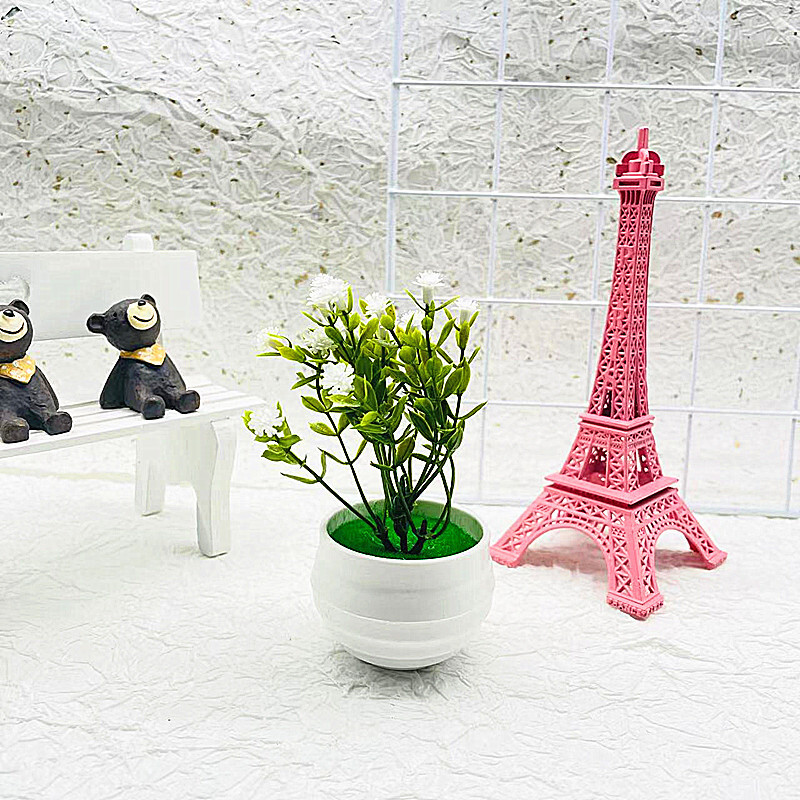 Vazoninių mėsingų kardelių imitacija, kūdikio kvėpavimas, mažos vazoninės dirbtinės gėlės, vazoninės dirbtinės gėlės, maži papuošalai, tiesioginis pristatymas į užsienį