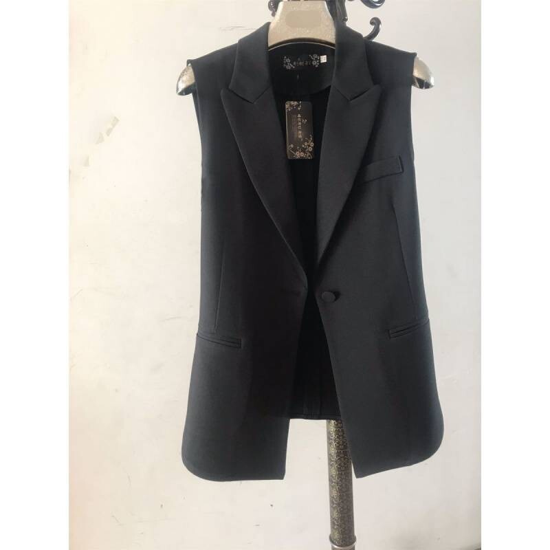 Kevad- ja suvekollektsiooni uus ülikond, vest, Korea stiilis naiste ülikond, lühike valge ülerõivas, mitmekülgne vest