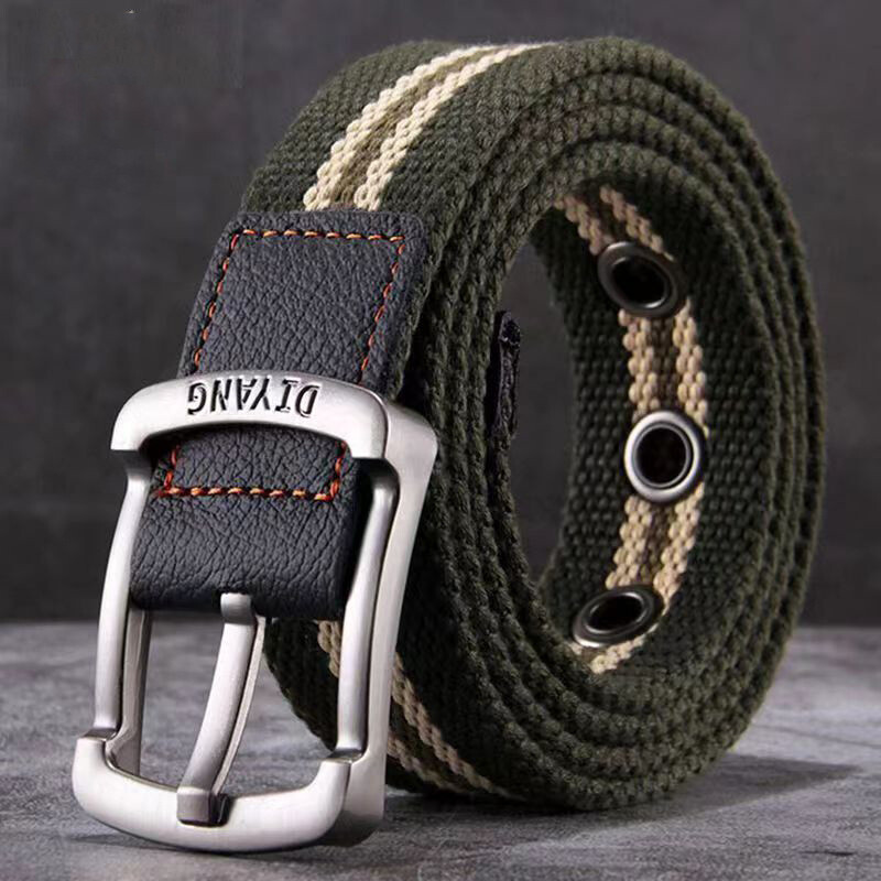 Vīriešu audekla josta, studentu josta, jauns stils, īpaši bieza, daudzpusīga, pagarināta, moderna josta, vīriešu izturīga militārā apmācības josta
