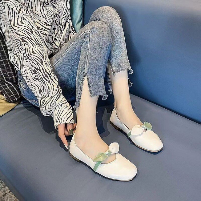 Παπούτσια Grandma 2024 γυναικεία παπούτσια, άνοιξη και φθινόπωρο, νέα μικρά δερμάτινα παπούτσια για δουλειά και οδήγηση, χοντρά τακούνια, μικρά δερμάτινα παπούτσια, μικρά, φρέσκα, μονά παπούτσια, casual