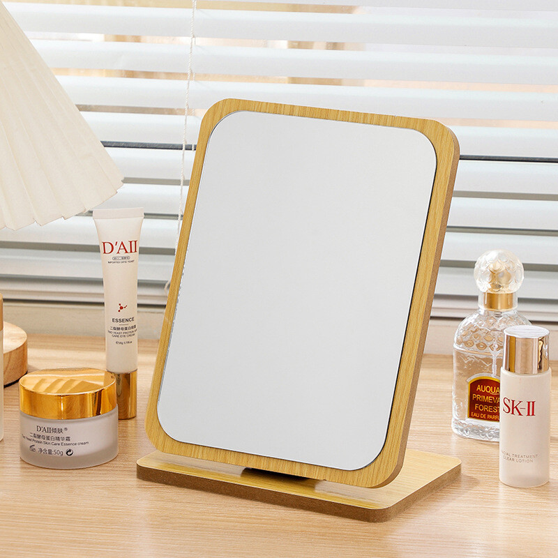 Καθρέφτης μακιγιάζ, επιτραπέζια βάση, καθρέφτης, πτυσσόμενο μπουντουάρ, υπνοδωμάτιο γραφείου, επιτραπέζιο καθρέφτη, Qinxuan
