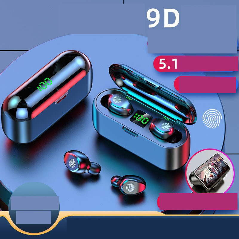 Νέα ιδιωτικά ασύρματα ακουστικά Bluetooth F9 με ψηφιακή οθόνη αφής 5.0, binaural, in-ear, αθλητικά, universal, mini, για διασυνοριακή χρήση