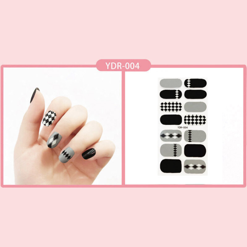  14 стикера за нокти матови стикери за нокти пълен комплект корейски водоустойчиви, без печене, фабрика 
