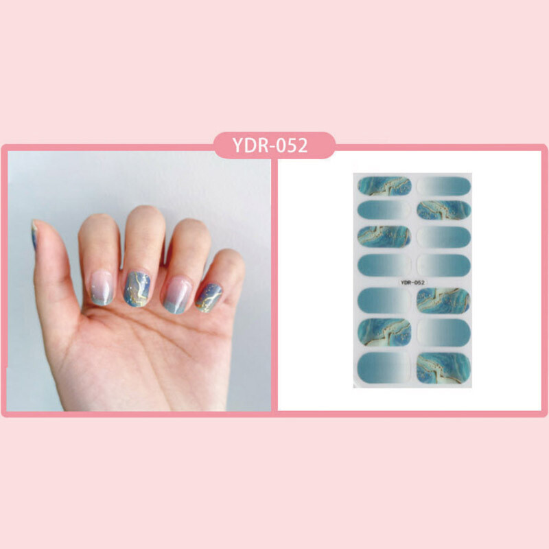  14 стикера за нокти матови стикери за нокти пълен комплект корейски водоустойчиви, без печене, фабрика 
