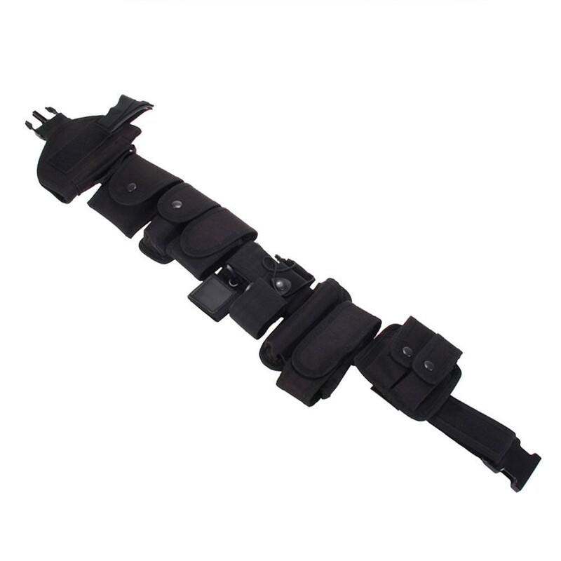 Keturių dalių lauko taktinio diržo, apsaugos įrangos, daugiafunkcinio juosmens diržo, vyriško nailono diržo rinkinys.