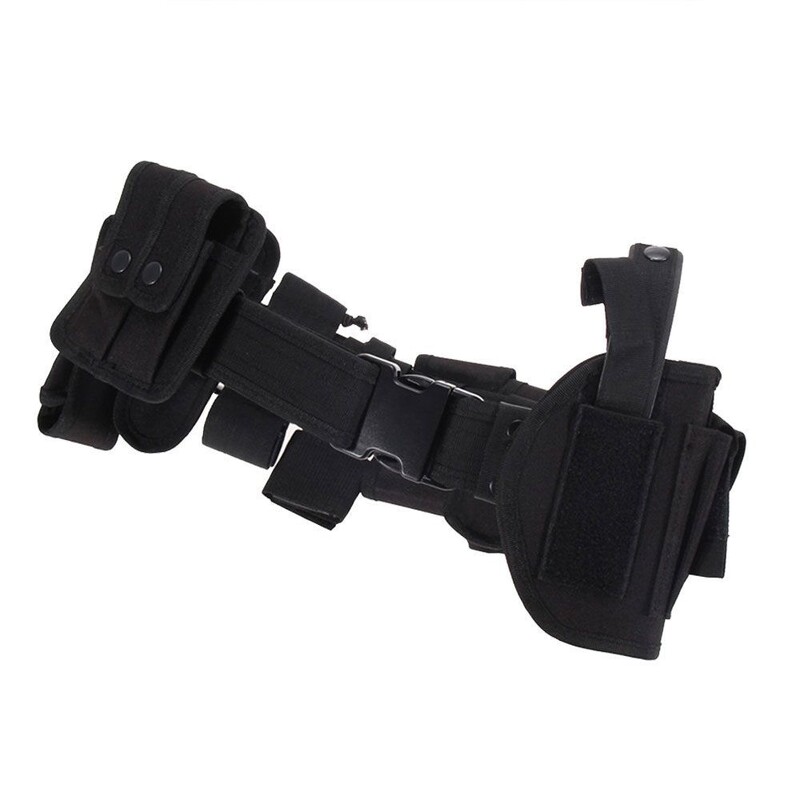 Keturių dalių lauko taktinio diržo, apsaugos įrangos, daugiafunkcinio juosmens diržo, vyriško nailono diržo rinkinys.