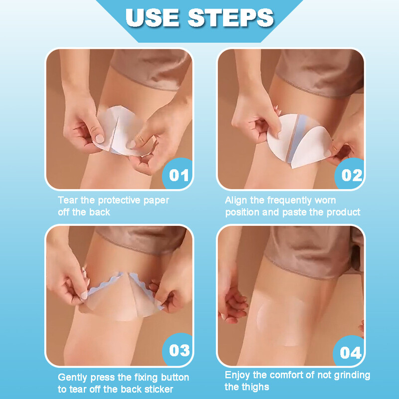 Nematomi, be pėdsakų permatomi lipdukai, labai elastingi tamprės, kelių tvarsčiai, blauzdų, nusidėvėjimą mažinantys lipdukai ant šlaunų