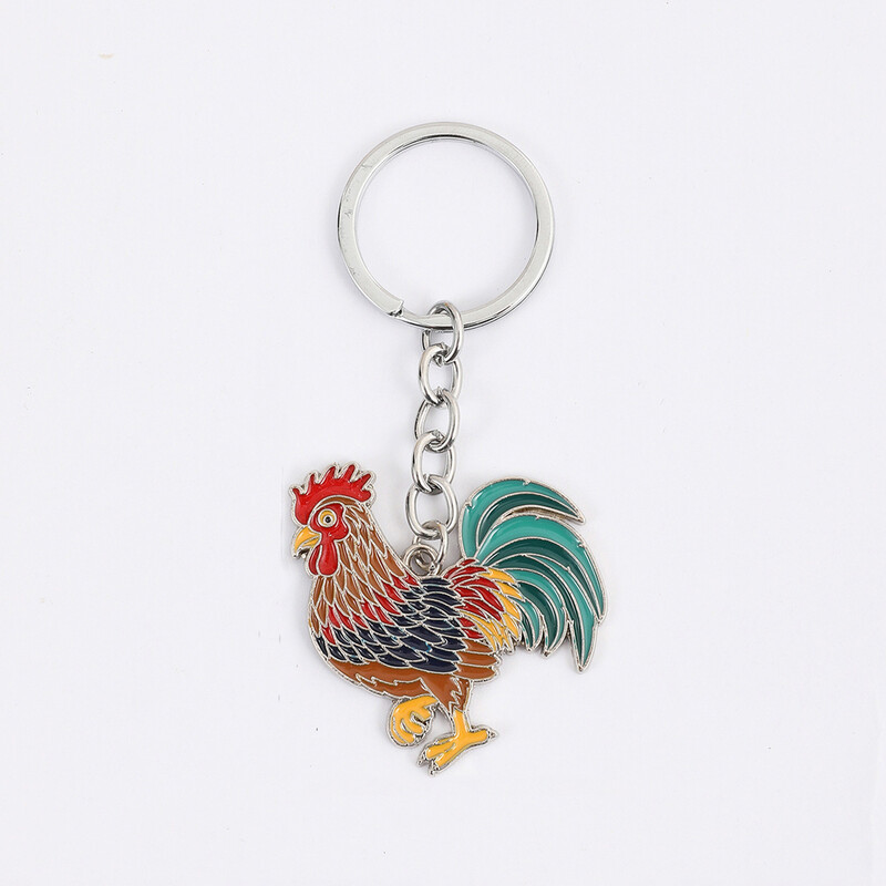 Нов етикет за ключодържател за домашни птици с висулка, голям петел, висулка за ученическа чанта, декорация, дванадесет зодиакални аксесоари