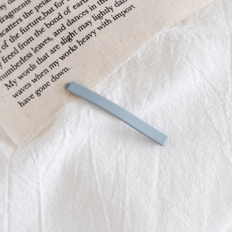 Японска и корейска версия на обикновена матирана единична щипка в чист цвят, цвят макарон, момиче отстрани, щипка за сладък колежански стил Liu Фиба за коса