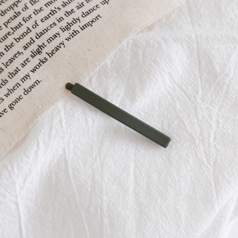 Японска и корейска версия на обикновена матирана единична щипка в чист цвят, цвят макарон, момиче отстрани, щипка за сладък колежански стил Liu Фиба за коса