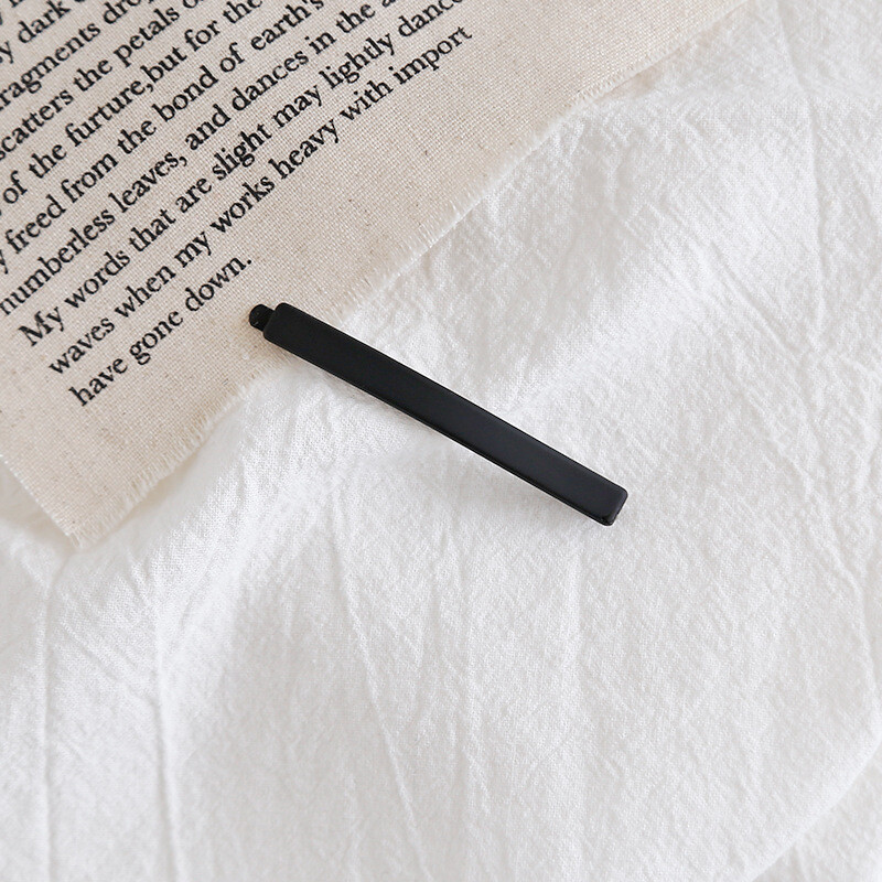 Японска и корейска версия на обикновена матирана единична щипка в чист цвят, цвят макарон, момиче отстрани, щипка за сладък колежански стил Liu Фиба за коса