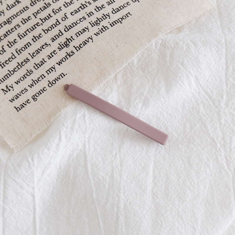 Японска и корейска версия на обикновена матирана единична щипка в чист цвят, цвят макарон, момиче отстрани, щипка за сладък колежански стил Liu Фиба за коса