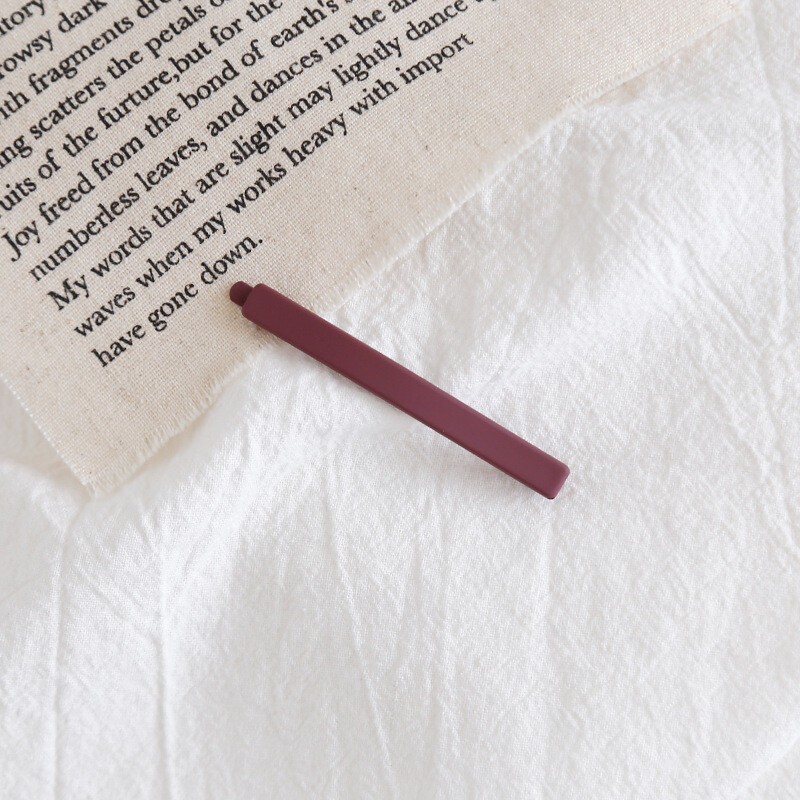 Японска и корейска версия на обикновена матирана единична щипка в чист цвят, цвят макарон, момиче отстрани, щипка за сладък колежански стил Liu Фиба за коса