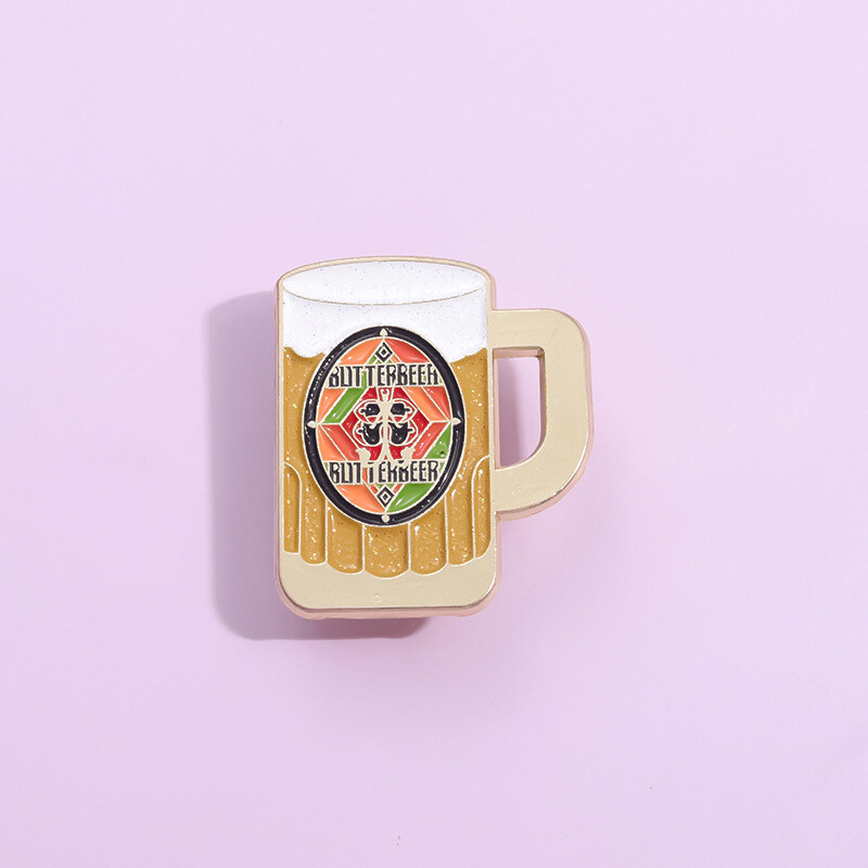 Δημιουργικό μεταλλικό σήμα σε σχήμα κούπας μπύρας, καρφίτσα με καρφίτσα γιακά, κορσάζ, μεταλλικό σήμα, εξαιρετικό δώρο, καθολικά ρούχα