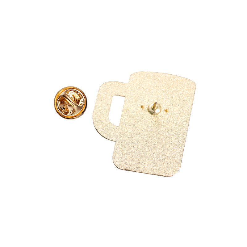 Δημιουργικό μεταλλικό σήμα σε σχήμα κούπας μπύρας, καρφίτσα με καρφίτσα γιακά, κορσάζ, μεταλλικό σήμα, εξαιρετικό δώρο, καθολικά ρούχα