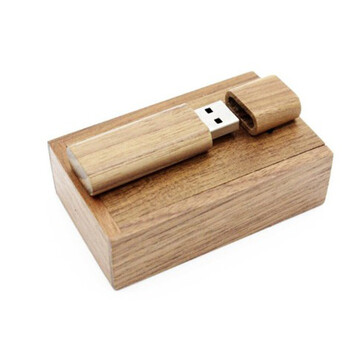 Κατασκευαστές χονδρικής δώρου USB ξύλινο ορθογώνιο κουτί ξύλινο USB δημιουργικό USB εξατομικευμένη προσαρμογή λογότυπου