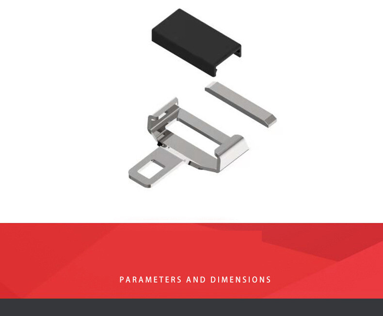 Γλωσσίδα ασφάλισης ζώνης ασφαλείας δύο σημείων, καμπύλη γλώσσα ασφάλισης, αξεσουάρ ζώνης ασφαλείας αυτοκινήτου, αγκράφα, ένθετο ζώνης ασφαλείας τριών σημείων