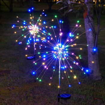 Ηλιακά πυροτεχνήματα LED, διασυνοριακές πωλήσεις με ζεστό αέρα, αδιάβροχοι λαμπτήρες γκαζόν, εξωτερικά φώτα κήπου, διακοσμητικά φώτα τοπίου