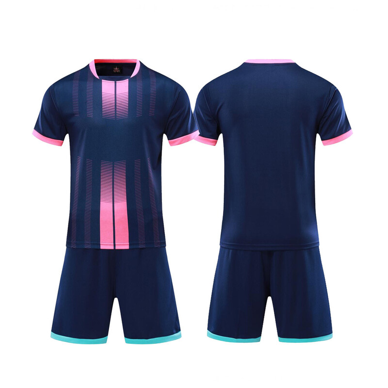 Vīriešu futbola komandas krekls pieaugušajiem ar apdruku, elpojošs treniņu komandas krekls bērniem, īsroku sporta krekls vidusskolas skolēniem