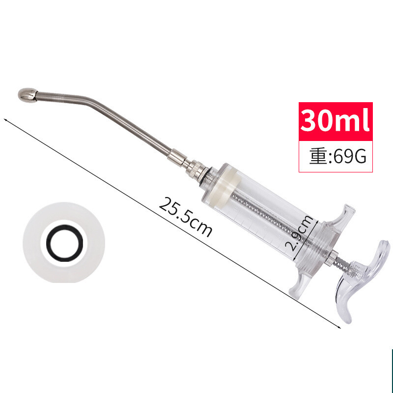 Veterinarinis purškimo antgalis kiaulėms, galvijams, avims, šėrimo pistoletas, plastikinis plieninis švirkštas, vaistų injekcijos įtaisas, nerūdijančio plieno veterinarinis antgalis