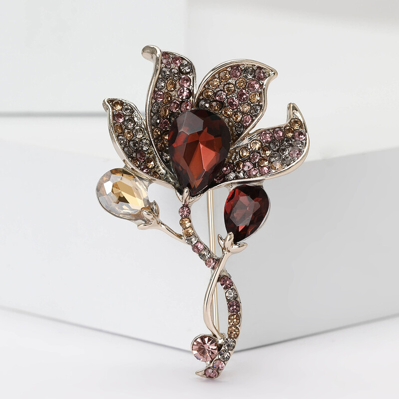 Ευρωπαϊκό και αμερικανικό κράμα υψηλής ποιότητας, κρύσταλλο, καρφίτσα με λουλούδι calla, μοντέρνα ρετρό γυναικεία καρφίτσα, κοσμήματα, καρφίτσα