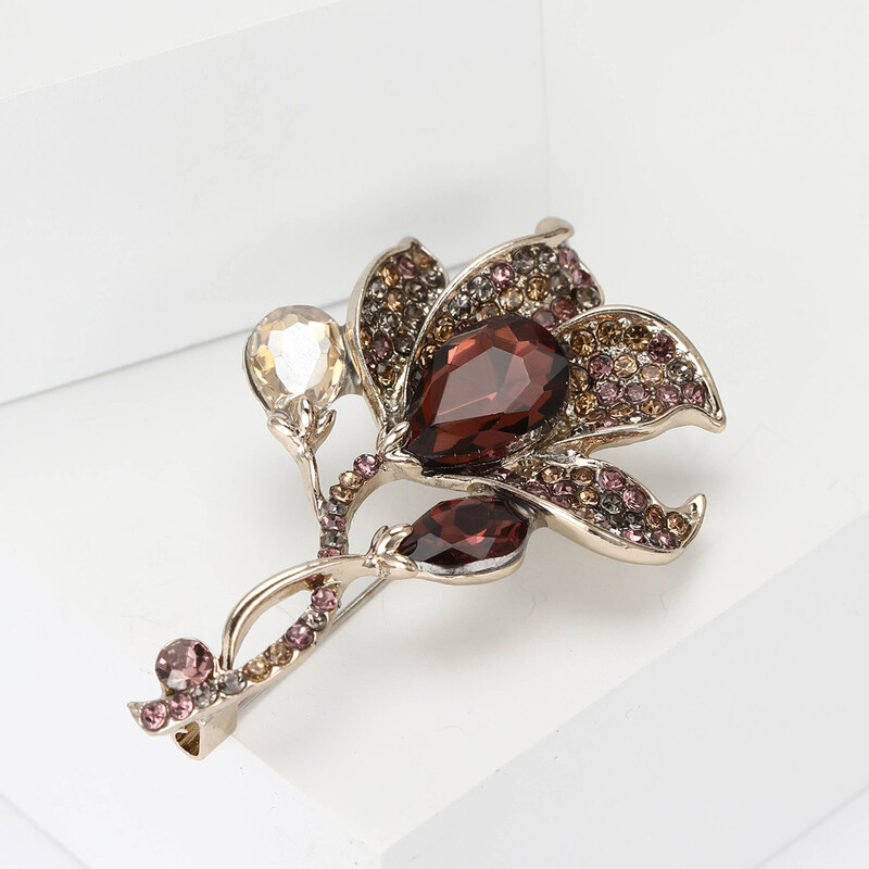 Ευρωπαϊκό και αμερικανικό κράμα υψηλής ποιότητας, κρύσταλλο, καρφίτσα με λουλούδι calla, μοντέρνα ρετρό γυναικεία καρφίτσα, κοσμήματα, καρφίτσα