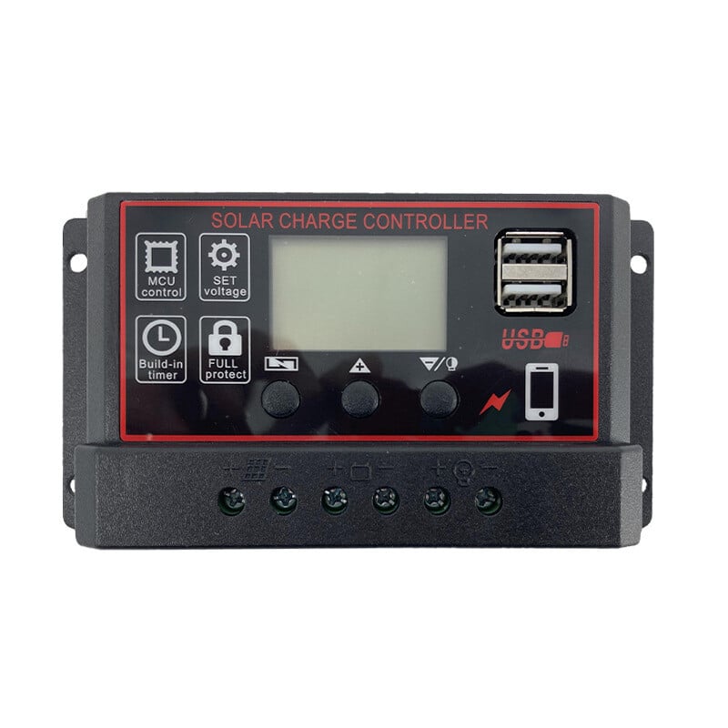 DC 12V 24V saulės valdiklis, pilnai automatinis įkrovimas ir iškrovimas, universalus valdiklis fotovoltinės energijos gamybai gatvių apšvietimui