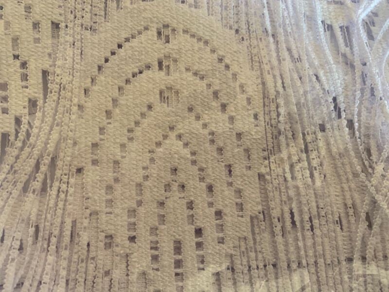 Перде макраме, Mahika, 60х50 см, 100% Полиестер, бял, 1 бр