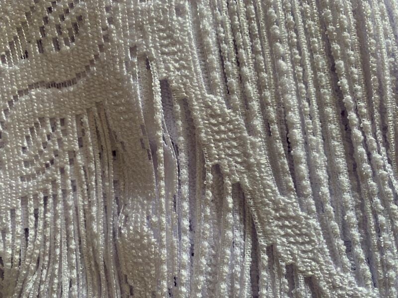 Перде макраме, Lunar, 160 x 160 cm, 100 % полиестер, бял