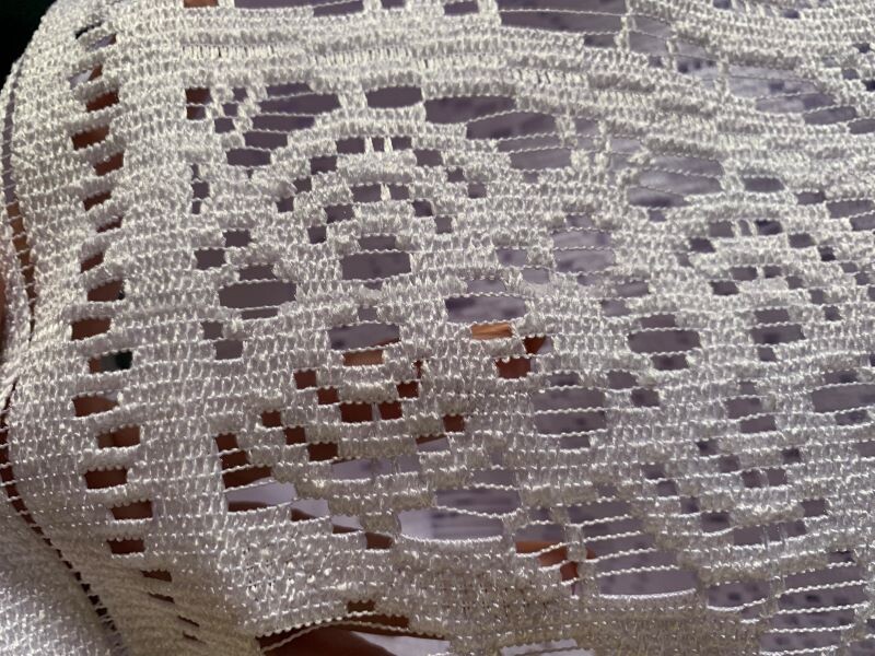 Перде макраме, Lunar, 160 x 160 cm, 100 % полиестер, бял