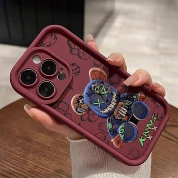 Модна марка Violent Bear калъф за мобилен телефон Apple 15Plus iPhone16promax, анти-падащ, 11/12/13, all inclusive, 14 мъже