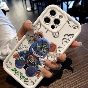 Модна марка Violent Bear калъф за мобилен телефон Apple 15Plus iPhone16promax, анти-падащ, 11/12/13, all inclusive, 14 мъже