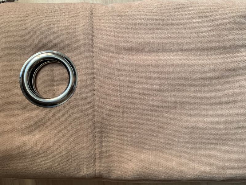 Дълго перде, Milas Soft, 140х250 см, 100 % полиестер, беж-пепер от рози, 1 брой