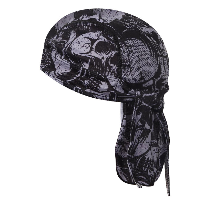Pārrobežu sporta skriešanas šalle ar galvaskausa apdruku, pirātu cepure, elpojoša džempera cepure, polsterēta riteņbraukšanas cepure