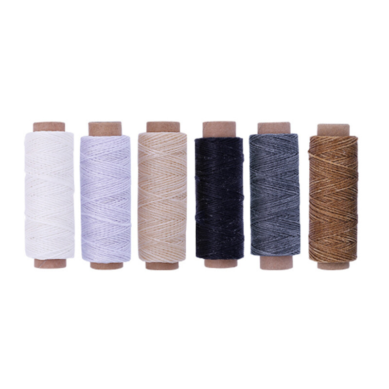 0,8 mm plokščias vaškuotas siūlas, 50 metrų odinis siūlas, skirtas veršiuko odos siuvimui rankomis, „pasidaryk pats“ mezgimo siūlai, batų taisymo siūlai