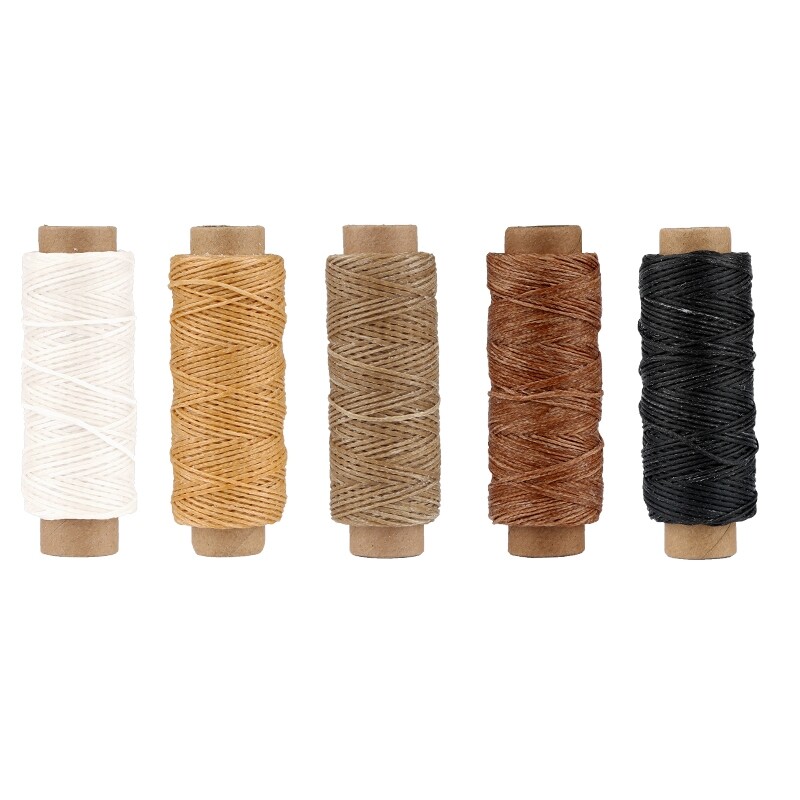 0,8 mm plokščias vaškuotas siūlas, 50 metrų odinis siūlas, skirtas veršiuko odos siuvimui rankomis, „pasidaryk pats“ mezgimo siūlai, batų taisymo siūlai