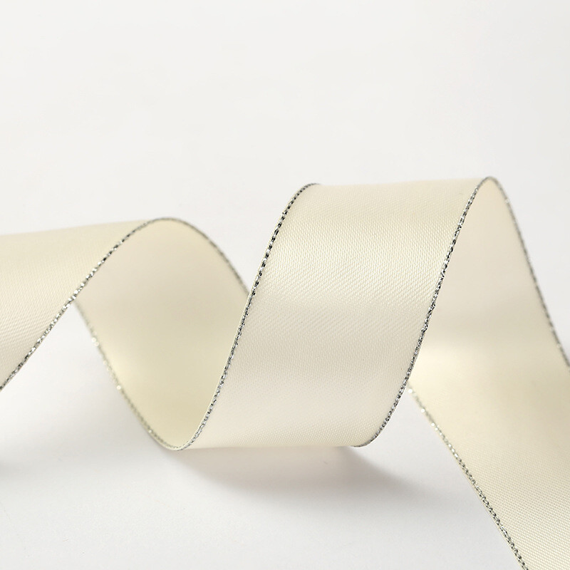 Hõbedane ääris Korea käsitööna valminud juukseaksessuaaride pakketeip polüester-puuvillane pael rõivastele mõeldud lille kinkekarbi pael otse tehasest kohaletoimetamine