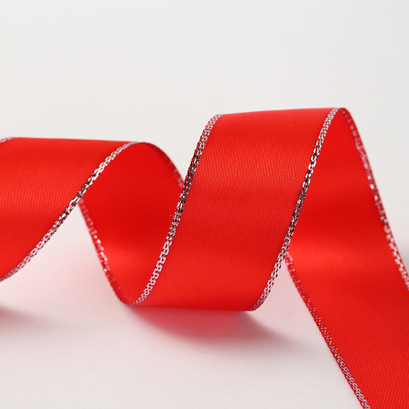 Hõbedane ääris Korea käsitööna valminud juukseaksessuaaride pakketeip polüester-puuvillane pael rõivastele mõeldud lille kinkekarbi pael otse tehasest kohaletoimetamine