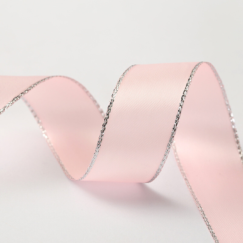 Hõbedane ääris Korea käsitööna valminud juukseaksessuaaride pakketeip polüester-puuvillane pael rõivastele mõeldud lille kinkekarbi pael otse tehasest kohaletoimetamine