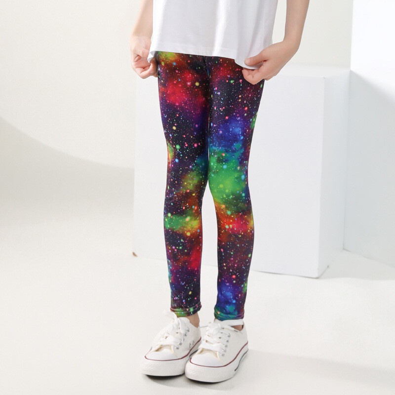 Летни тънки панталони за момичета, детски еластични клинове, бебешки дълги панталони с щампа от мляко и коприна, без пилинг, производител