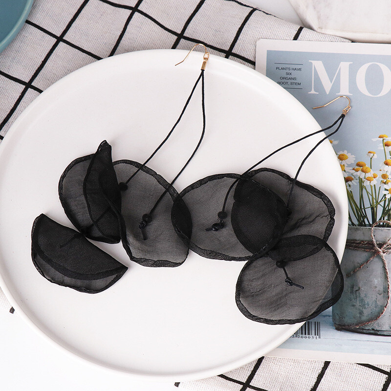 Европейски и американски преувеличени дълги обеци, модерни марлени обеци, европейски и американски горещо продавани популярни обеци чадър