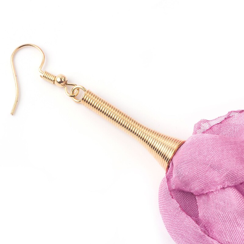 Обеци Dongdaemun с нежна дантела и мрежеста марля, големи цветя, супер феерични сладки перлени триизмерни обеци с цветя