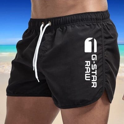 Pantaloni scurți de plajă la modă pentru bărbați, comerț exterior, poliester transfrontalier, multicolori, pantaloni scurți trei sferturi pentru sport de vară pentru bărbați